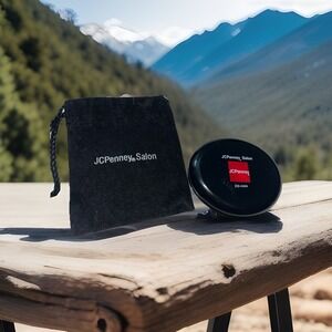 JCPenney Salon Compact Mirror Black Double Sided Travel Purse Makeup Gift‎